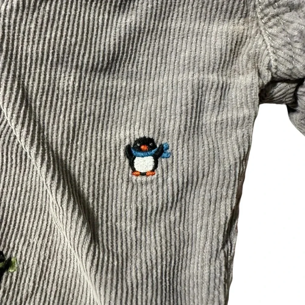Gymboree baby size 6-12 months corduroy pants with embroidered penguins